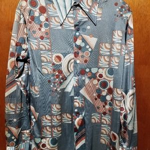 Vintage 1970's Huk A Poo Disco Shirt